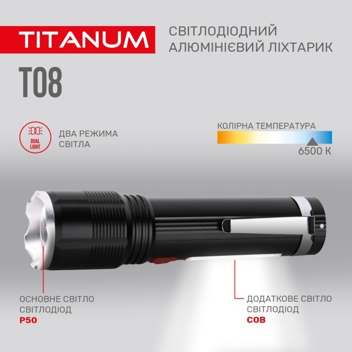 Ліхтар TITANUM 700Lm 6500K (TLF-T08) зображення 7