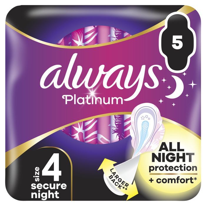 Гигиенические прокладки Always Platinum Secure Night (Размер 4) 10 шт. (8001841449906)