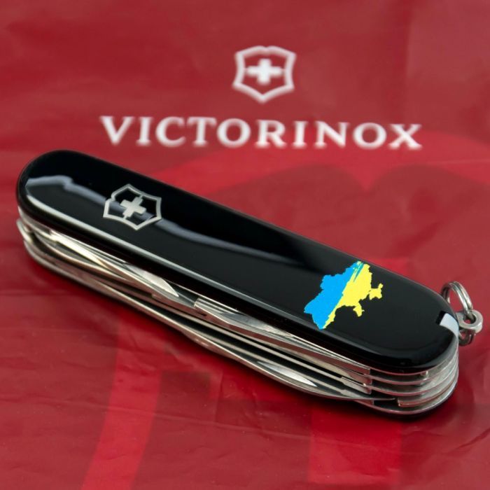 Ніж Victorinox Huntsman Ukraine Black "Карта України Жовто-Блакитна" (1.3713.3_T1166u) зображення 2