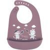 Слинявчик Canpol babies Bonjour Paris силіконовий з кишенькою червоний (74/027_red)