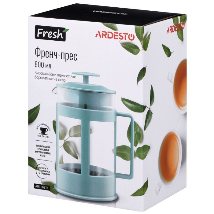 Френч-пресс Ardesto Fresh 800 мл Blue (AR1008BEF) изображение 3