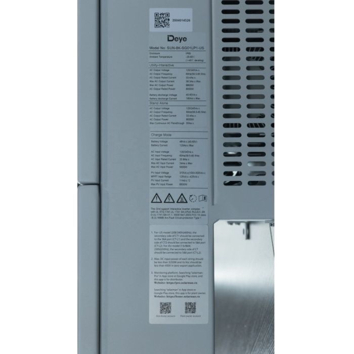 Солнечный инвертор Deye SUN-5K-SG03LP1-EU WiFi (SUN-5K-SG03LP1-EU) изображение 8
