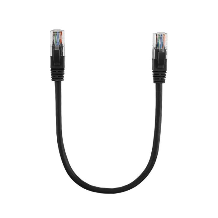 Патч-корд 0.5м, UTP, Cat.6, RJ45, CU, black Ritar (PCR-CU6/0.5Bl)