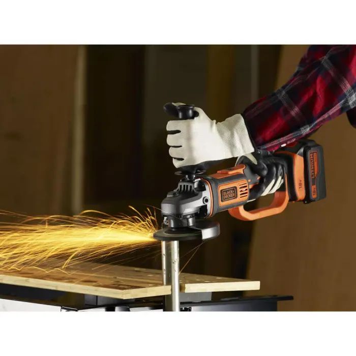 Шліфувальна машина Black&Decker 18V, 4Ah, 125 мм, 8600 об/хв (BCG720M1) зображення 5