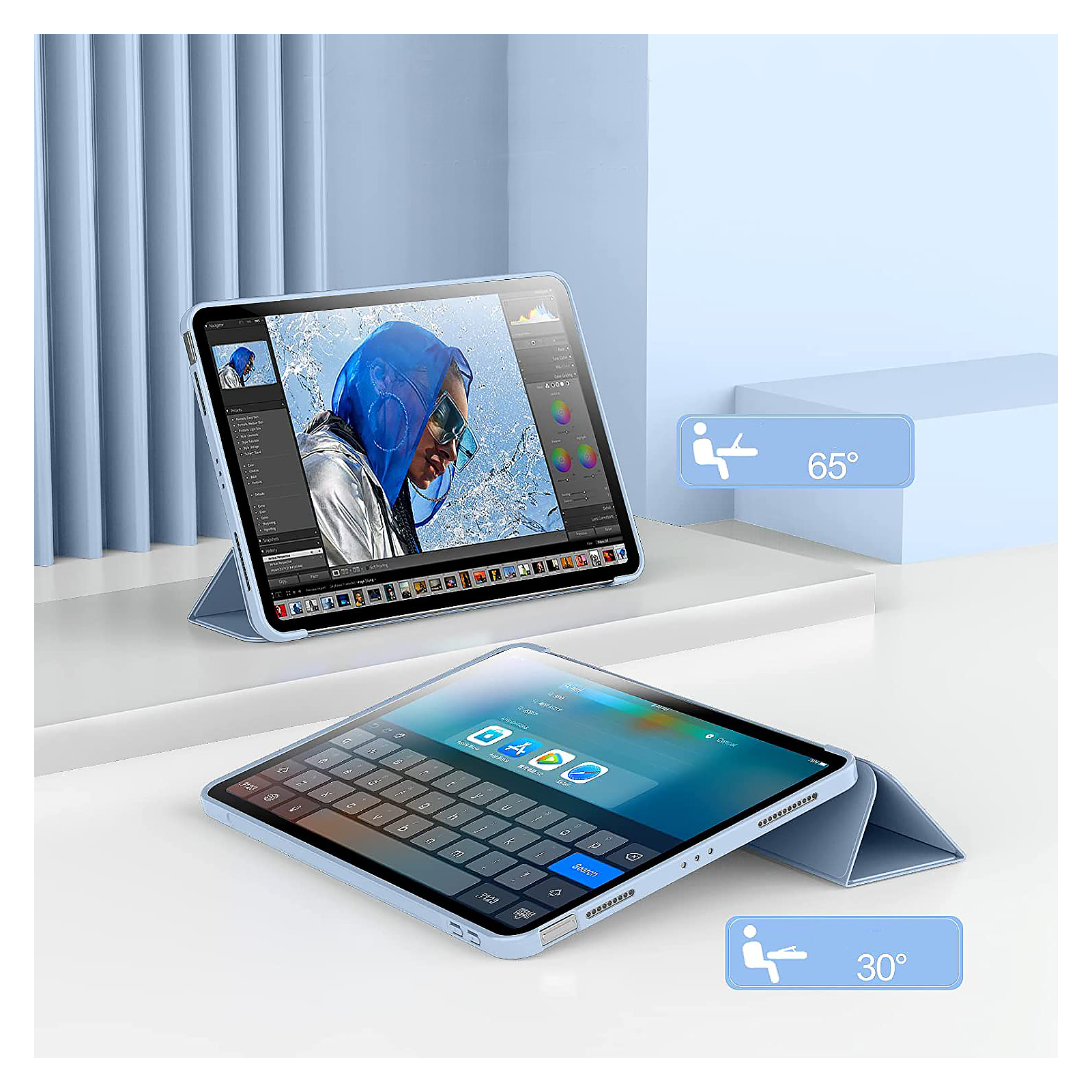 Чехол для планшета BeCover Tri Fold Soft TPU Silicone Apple iPad 10.9" 2022 Gray (708521) изображение 5