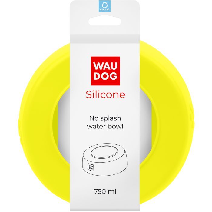 Посуд для собак WAUDOG Silicone Миска-непроливайка 750 мл жовта (50788) зображення 4
