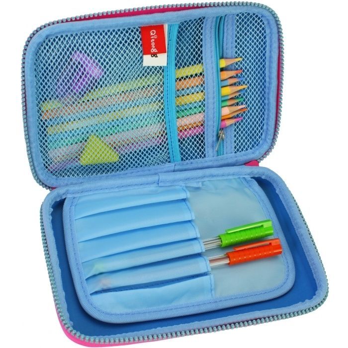 Пенал Cool For School 1 отделение с органайзером голубой (QT-5627-Blue) изображение 2