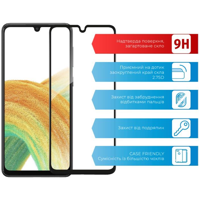 Стекло защитное ACCLAB Full Glue Samsung A33 5G (1283126522383) изображение 3