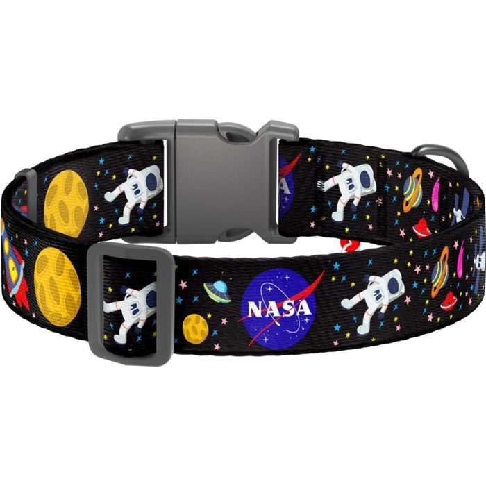 Ошейник для животных WAUDOG Nylon с QR паспортом NASA пластиковый фастекс XXL (284-0047) изображение 2