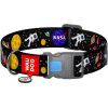 Ошейник для животных WAUDOG Nylon с QR паспортом NASA пластиковый фастекс L (4750)