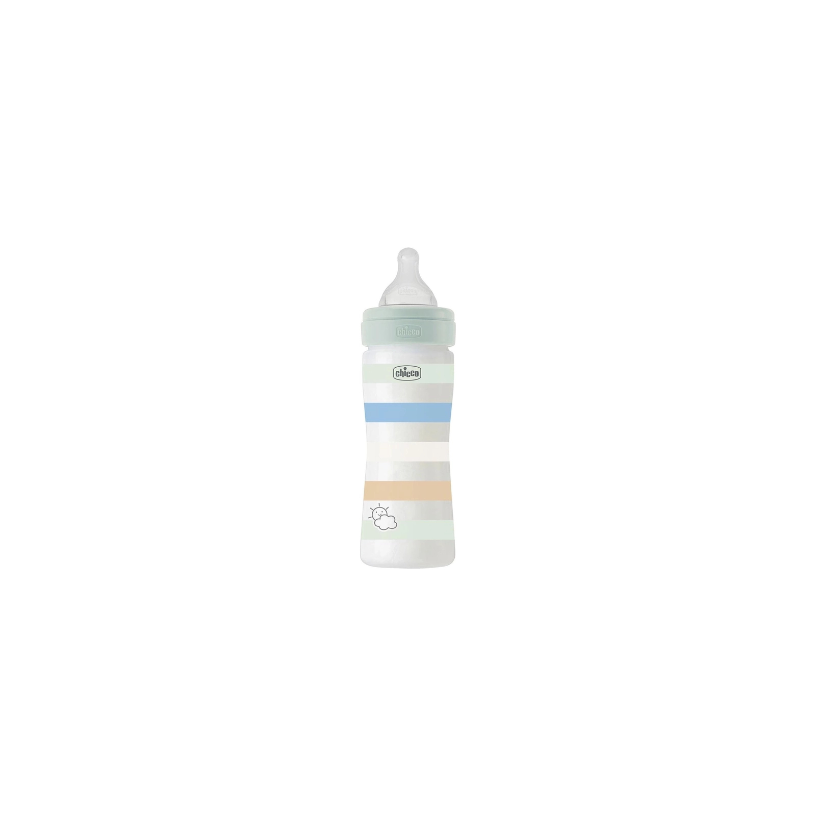 Пляшечка для годування Chicco Well-Being Colors з силіконовою соскою 2м+ 250 мл Рожева (28623.11)