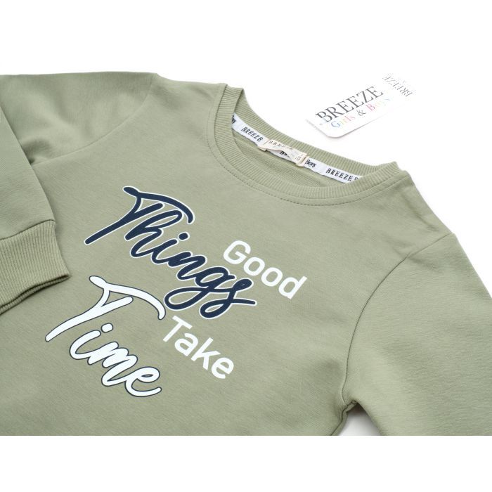 Кофта дитяча Breeze TIME (18910-92B-green) зображення 3