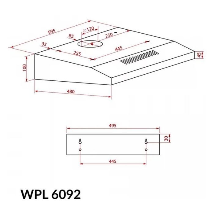 Вытяжка кухонная Weilor WPL 6092 WH изображение 9