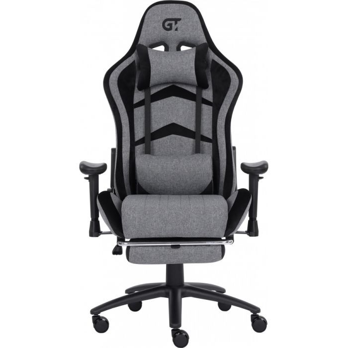 Крісло ігрове GT Racer X-2534-F Gray/Black Suede (X-2534-F Fabric Gray/Black Suede)
