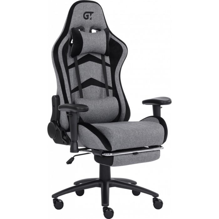 Крісло ігрове GT Racer X-2534-F Gray/Black Suede (X-2534-F Fabric Gray/Black Suede) зображення 2