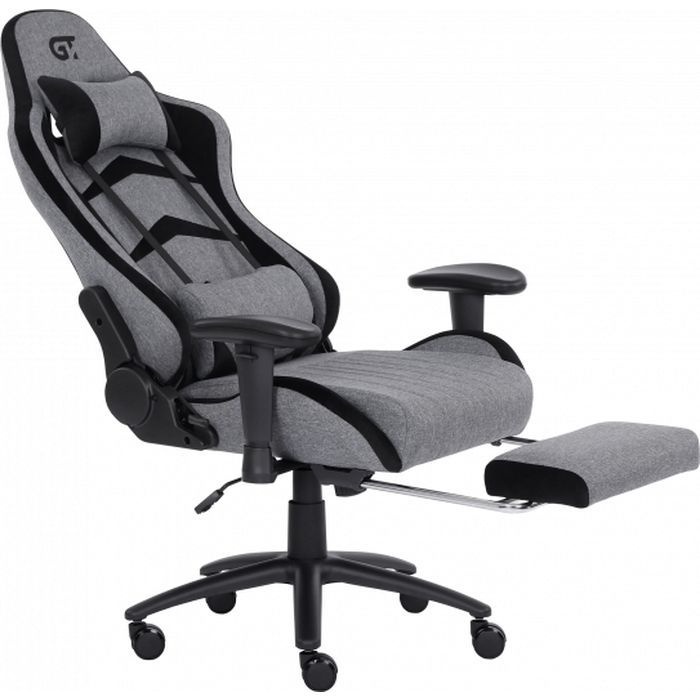 Крісло ігрове GT Racer X-2534-F Gray/Black Suede (X-2534-F Fabric Gray/Black Suede) зображення 5
