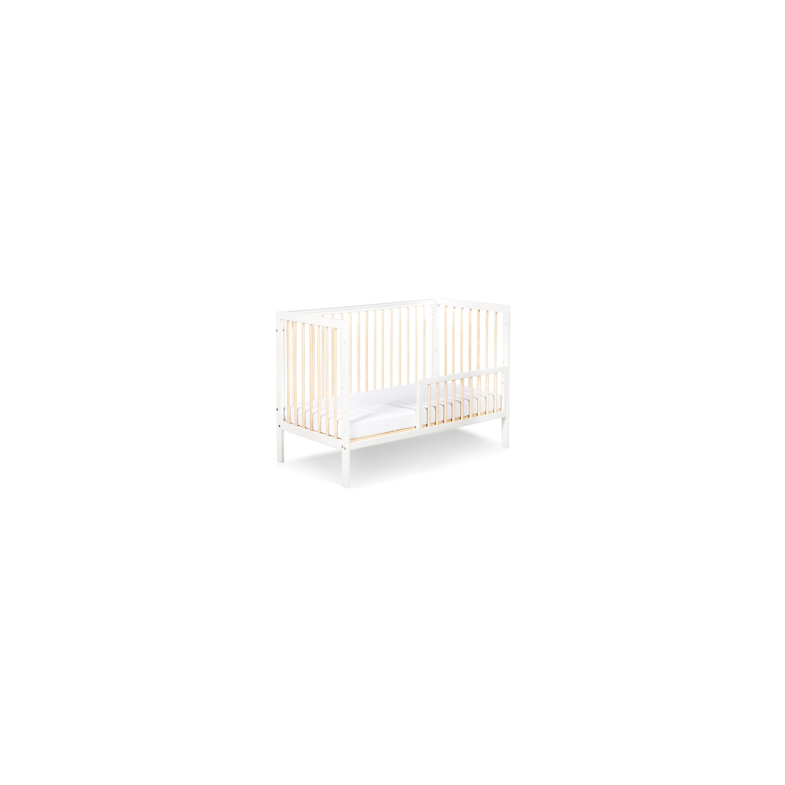 Кроватка Klups Timi с перегородкой 120 х 60 см Белая/Сосна (TIMI1) изображение 2