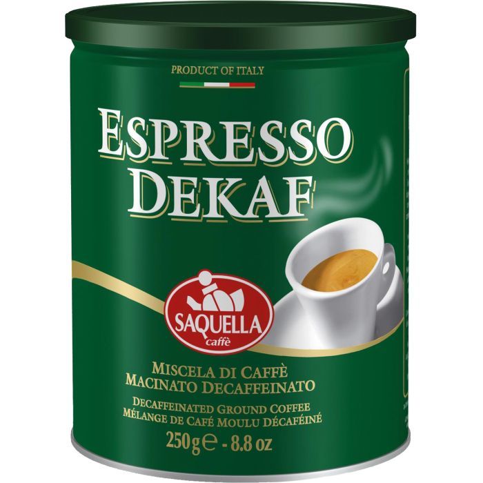 Кофе SAQUELLA Espresso Dekaf молотый 250 г (8002650000111)