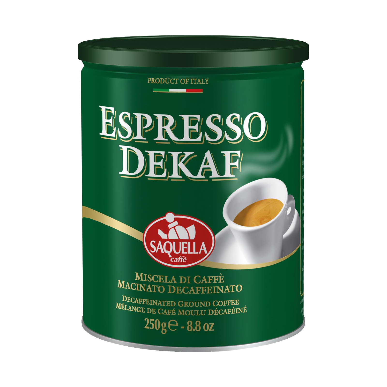 Кофе SAQUELLA Espresso Dekaf молотый 250 г (8002650000111)
