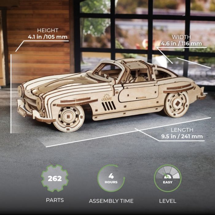 Конструктор Ugears Крылатое спорткупе (6337511) изображение 12