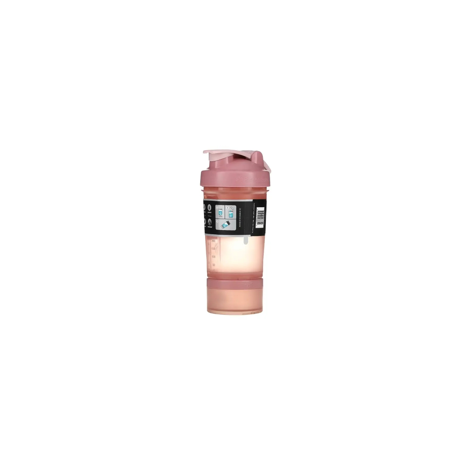 Шейкер спортивний BlenderBottle ProStak 22oz/650ml з 2-ма контейнерами Rose Pink (PS 22oz Rose_Pink) зображення 6