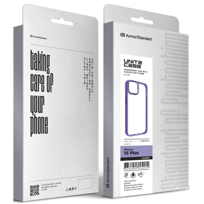 Чохол до мобільного телефона Armorstandart UNIT2 Apple iPhone 15 Plus Lavander (ARM69977) зображення 5
