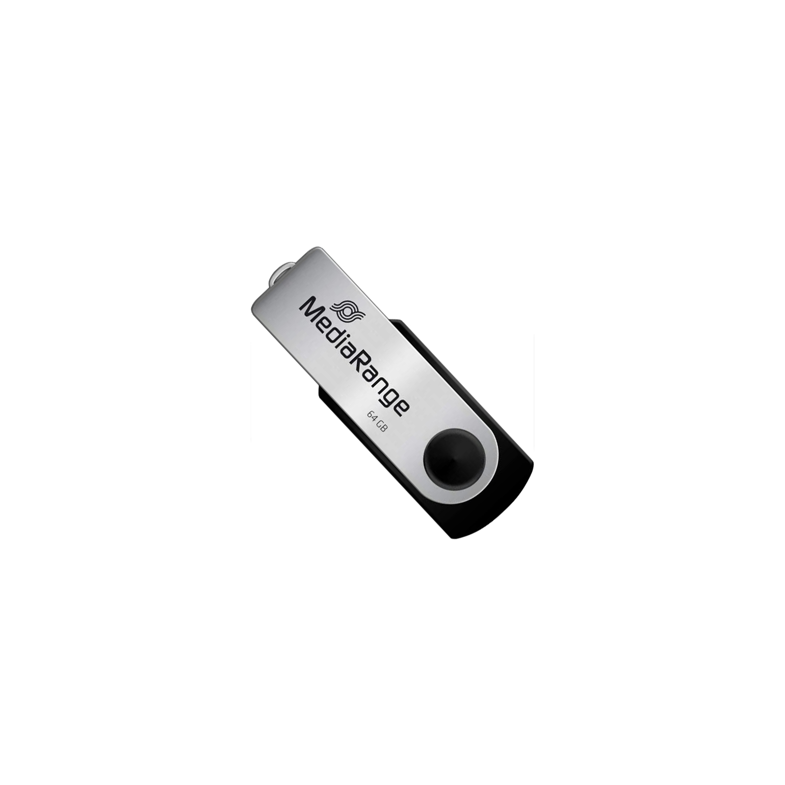 USB флеш накопитель Mediarange 64GB Black/Silver USB 2.0 (MR912)