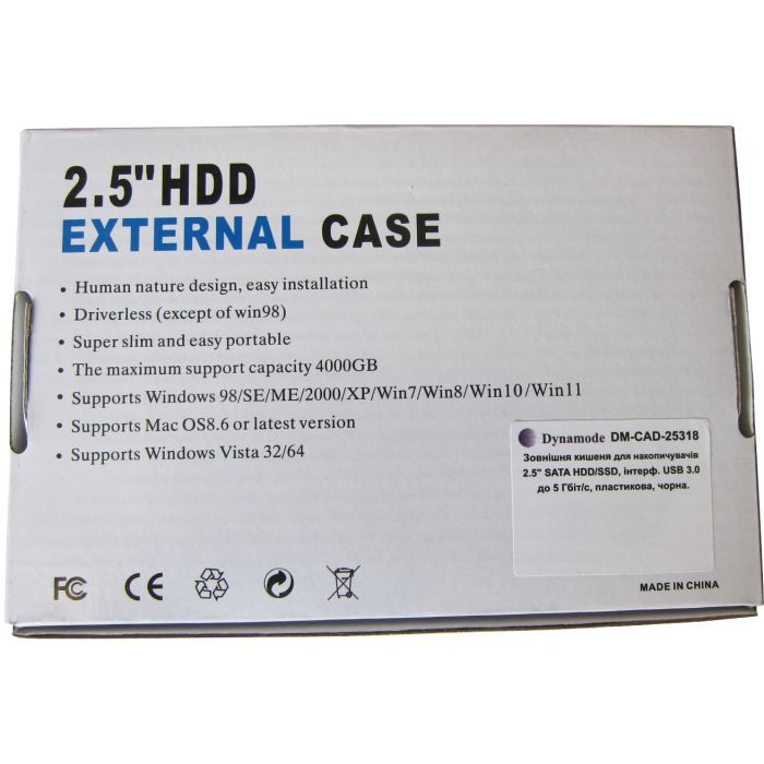 Карман внешний Dynamode 2.5" SATA HDD/SSD USB 3.0 Black (DM-CAD-25318) изображение 9