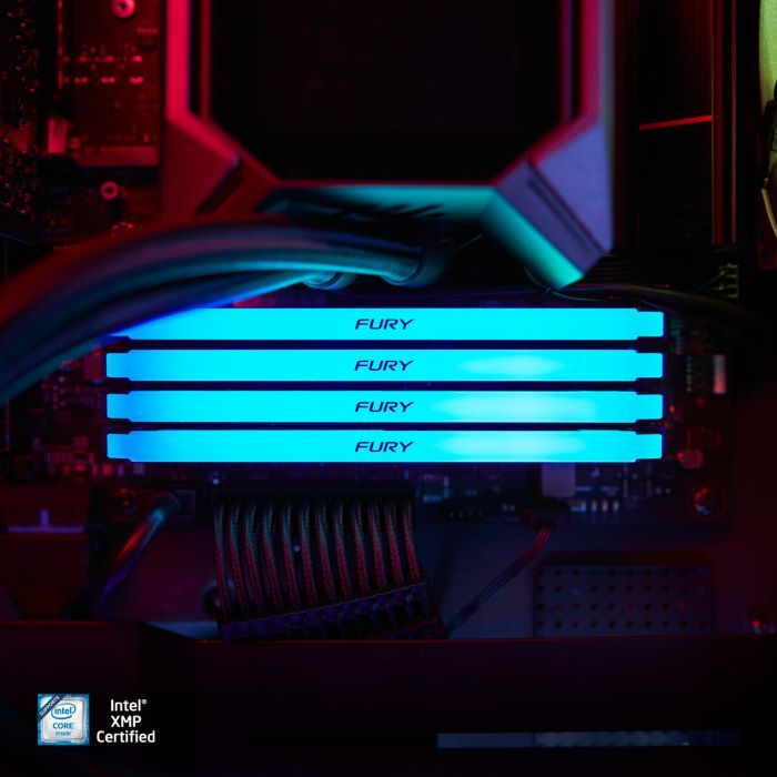 Модуль памяти для компьютера DDR4 32GB 3200 MHz Beast RGB Kingston Fury (ex.HyperX) (KF432C16BB2A/32) изображение 9