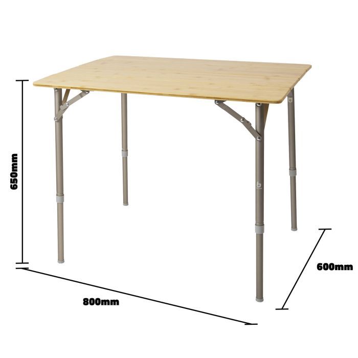 Туристический стол Bo-Camp Suffolk 80 x 60 cm Коричневий (1404650) изображение 12