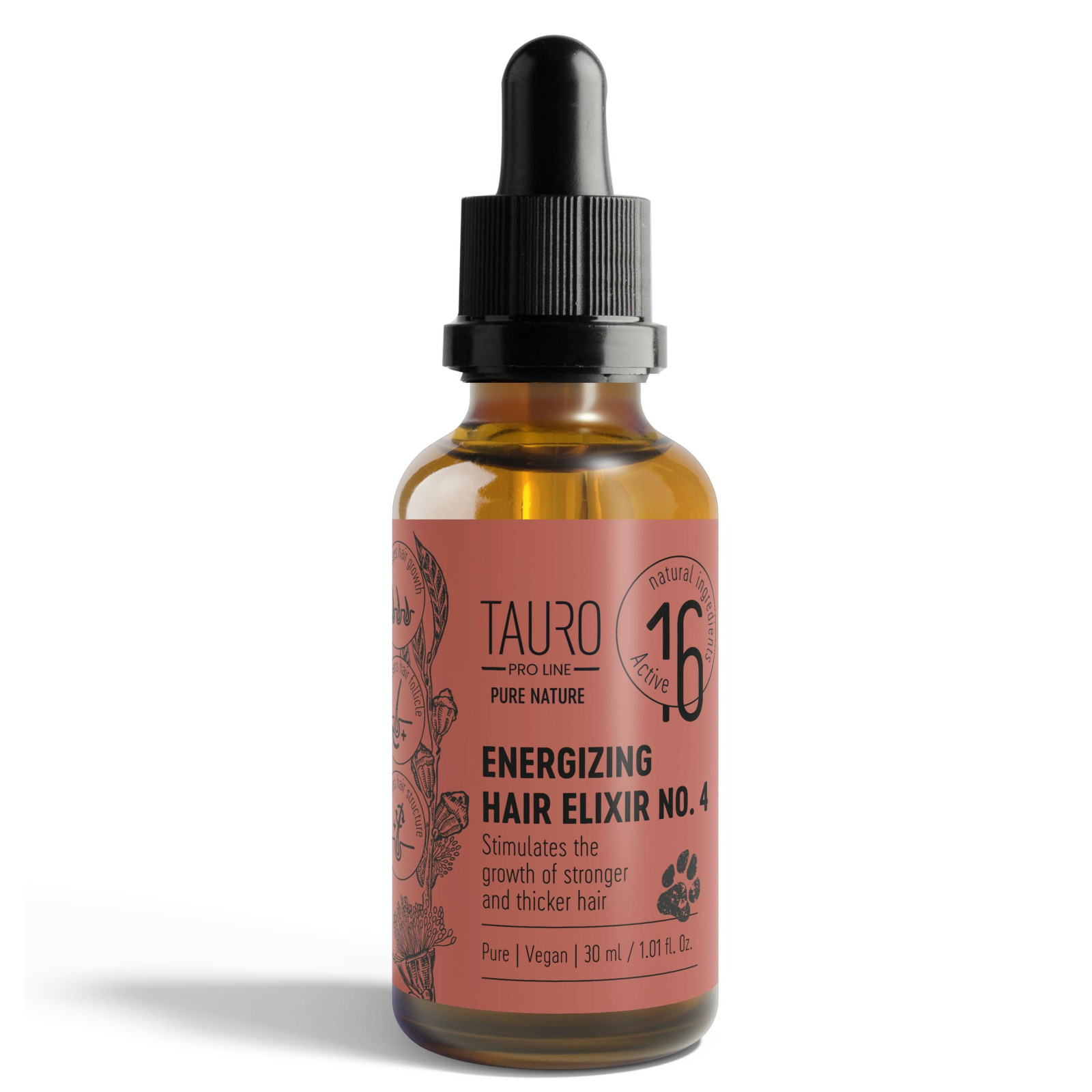 Эфирное масло для животных Tauro Pro Line Energizing Hair Elixir №4 для стимуляции роста шерсти 30 мл (TPL47411)