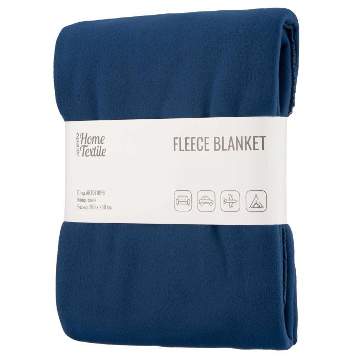 Плед Ardesto Fleece 100% поліестер, синій 160х200 см (ART0710PB)
