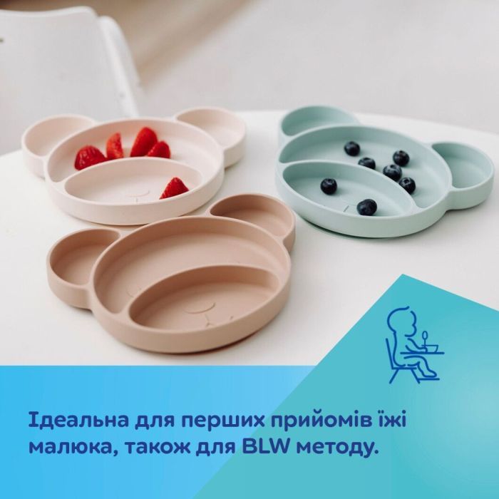 Тарілка дитяча Canpol babies Ведмедик на присосці Бірюзова (51/401_tur) зображення 4