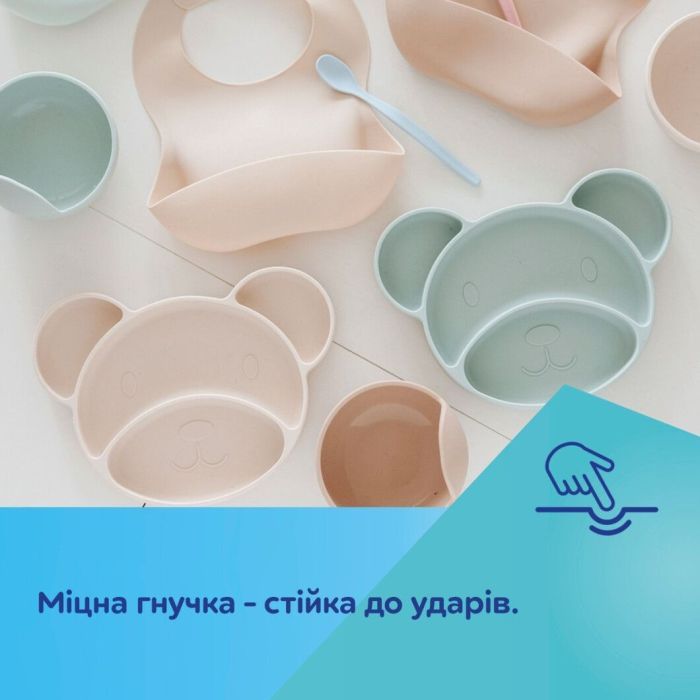 Тарілка дитяча Canpol babies Ведмедик на присосці Бірюзова (51/401_tur) зображення 7