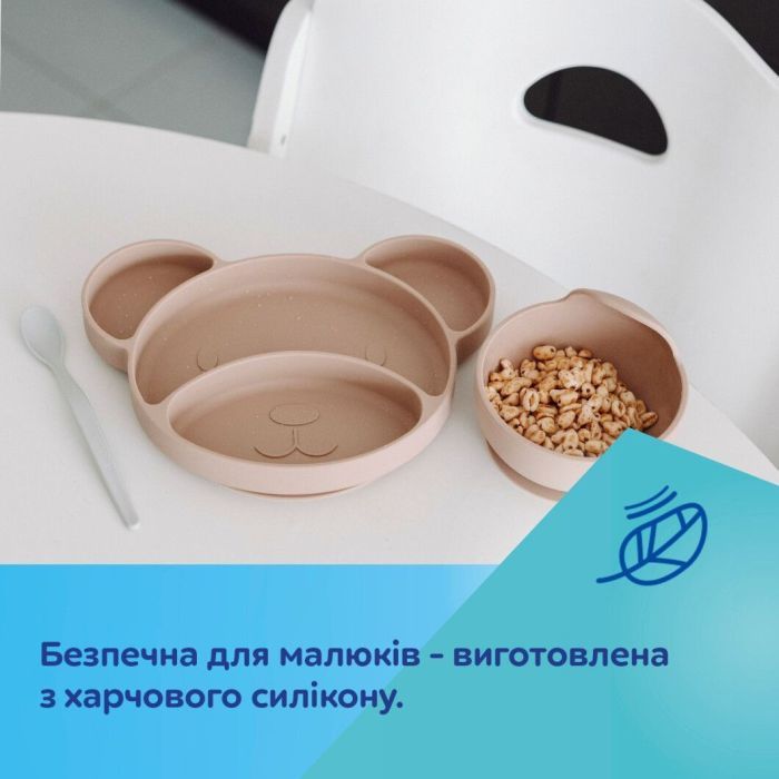 Тарілка дитяча Canpol babies Ведмедик на присосці Бірюзова (51/401_tur) зображення 8