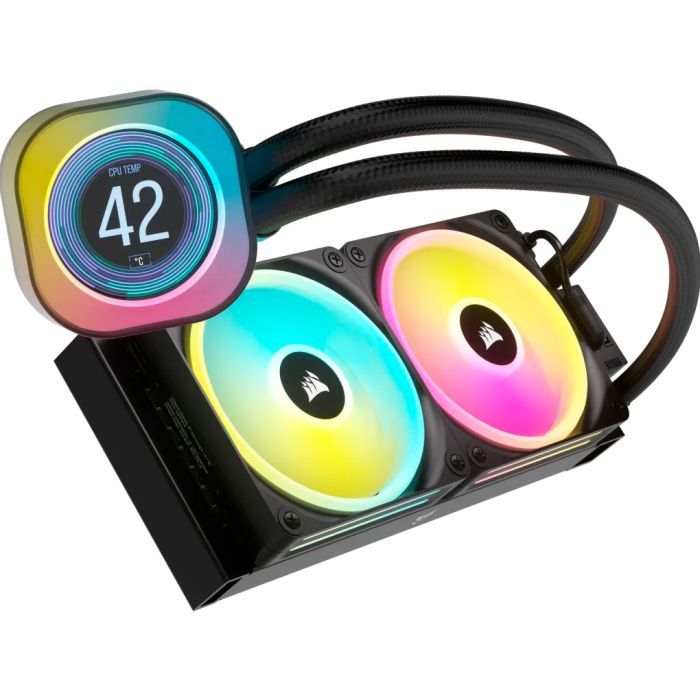 Система жидкостного охлаждения Corsair iCUE Link H100i LCD RGB (CW-9061007-WW) изображение 2