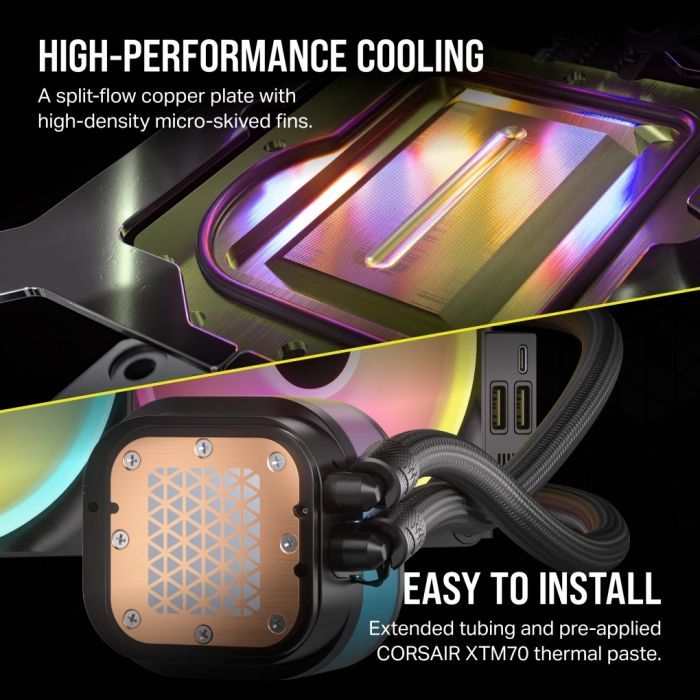 Система жидкостного охлаждения Corsair iCUE Link H100i LCD RGB (CW-9061007-WW) изображение 9