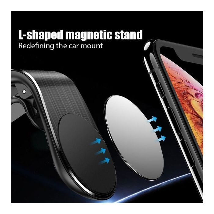 Универсальный автодержатель XO на дефлектор C82 Flat Magnetic Black (XO-C82BK) изображение 5