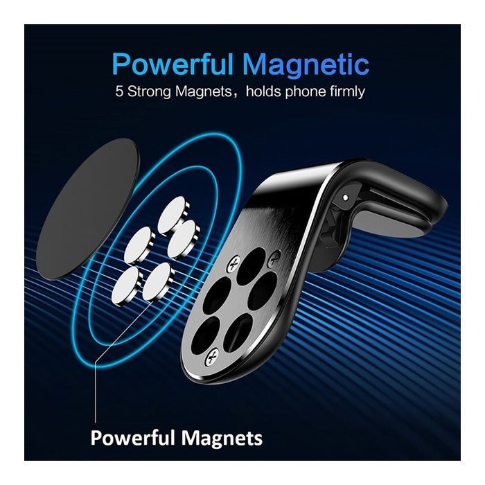 Универсальный автодержатель XO на дефлектор C82 Flat Magnetic Black (XO-C82BK) изображение 6