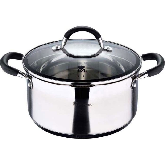 Кастрюля MasterPro Foodies collection з кришкою 5 л (BGMP-1502-BK)