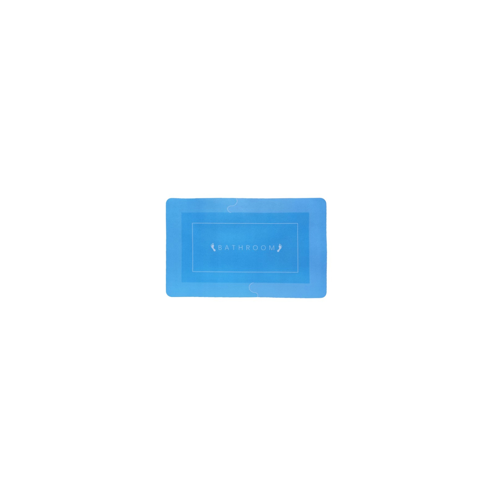 Коврик для ванной Stenson суперпоглощающий 50 х 80 см прямоугольный серо-темно-синий (R30938 grey-d.blue) изображение 3