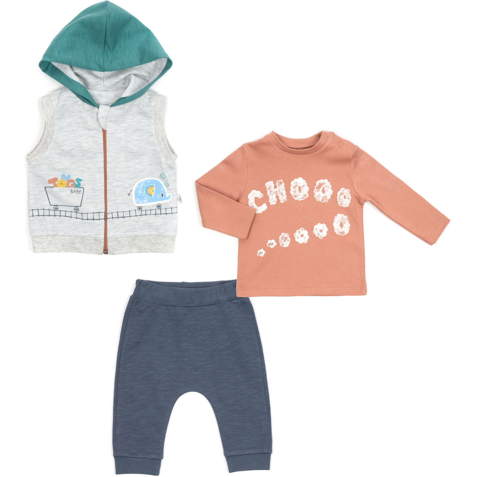 Набор детской одежды Tongs с жилетом (4074-86B-beige)
