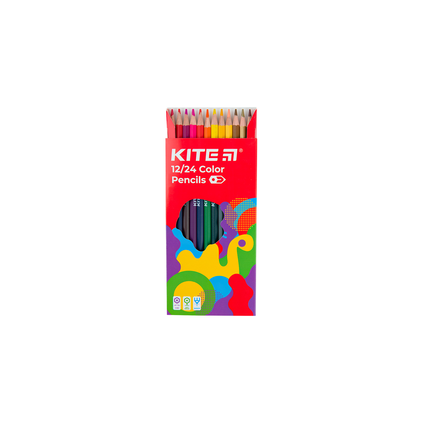 Карандаши цветные Kite Fantasy двухсторонние, 12 цветов (K22-054-2) изображение 3