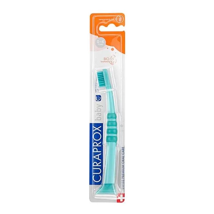 Детская зубная щетка Curaprox CS Baby з гумованою ручкою (0-4 років) Зелений (CS Baby-07)