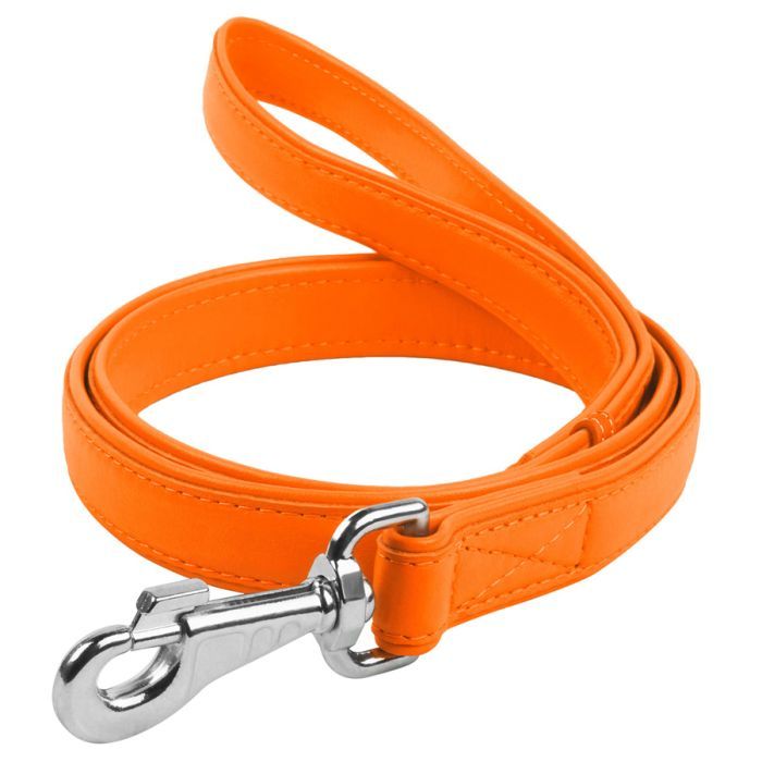Повідець для собак WAUDOG Glamour шкіряний M-XXL червоний (33763)