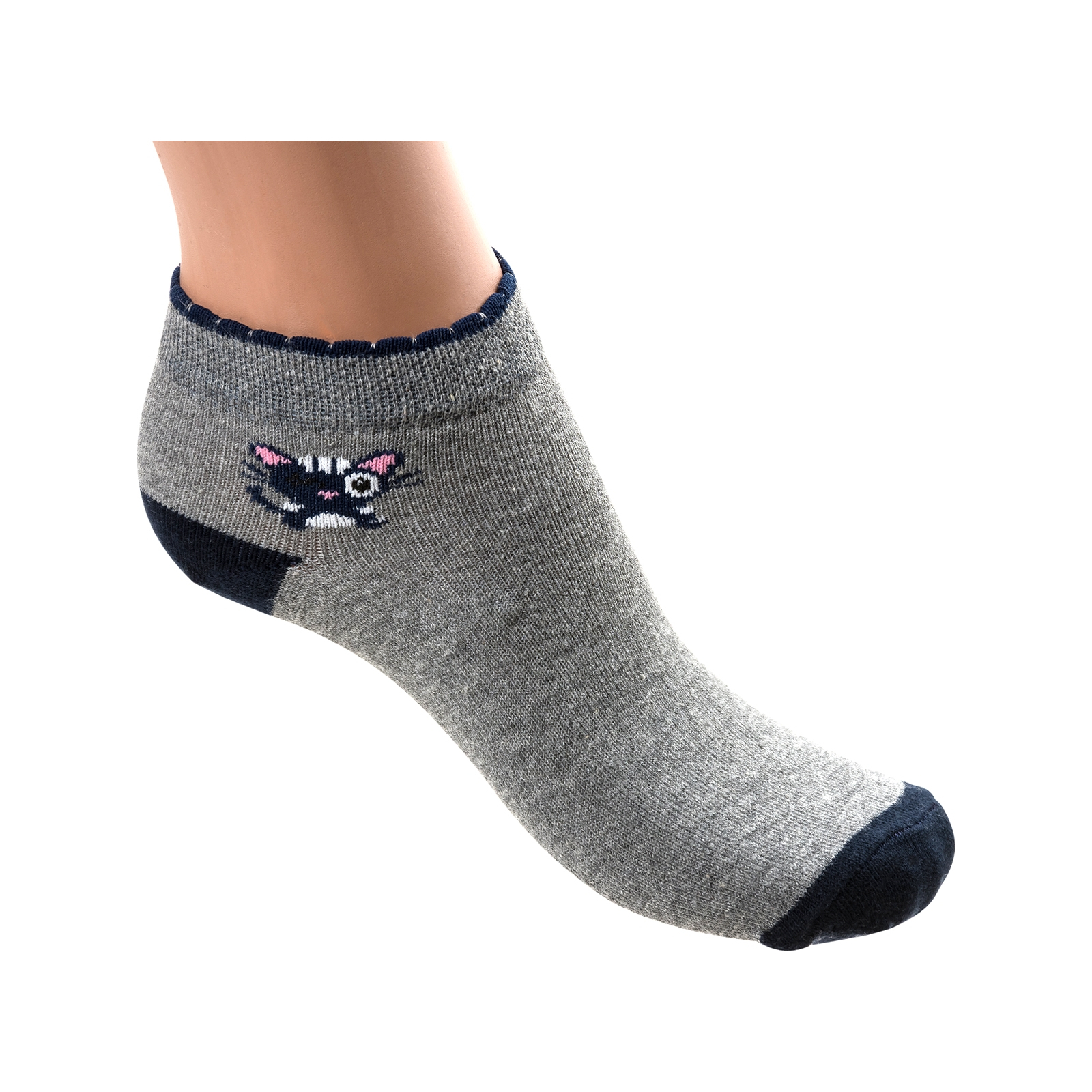 Шкарпетки дитячі BNM з котиком (M0C0201-0138-7G-gray)