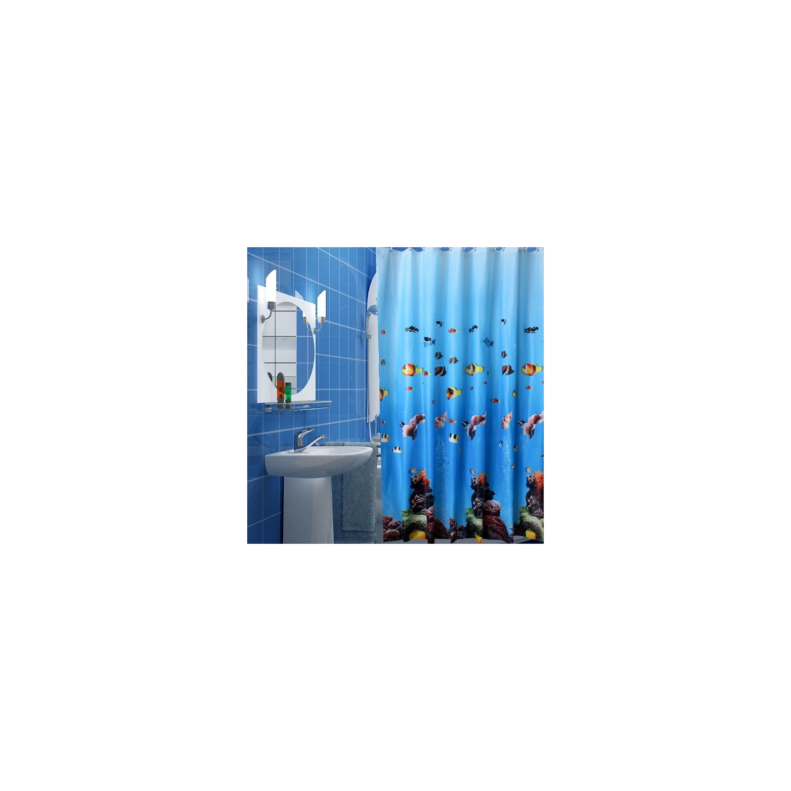Шторка для ванной Stenson 180х180 см океан (R92247 ocean) изображение 2