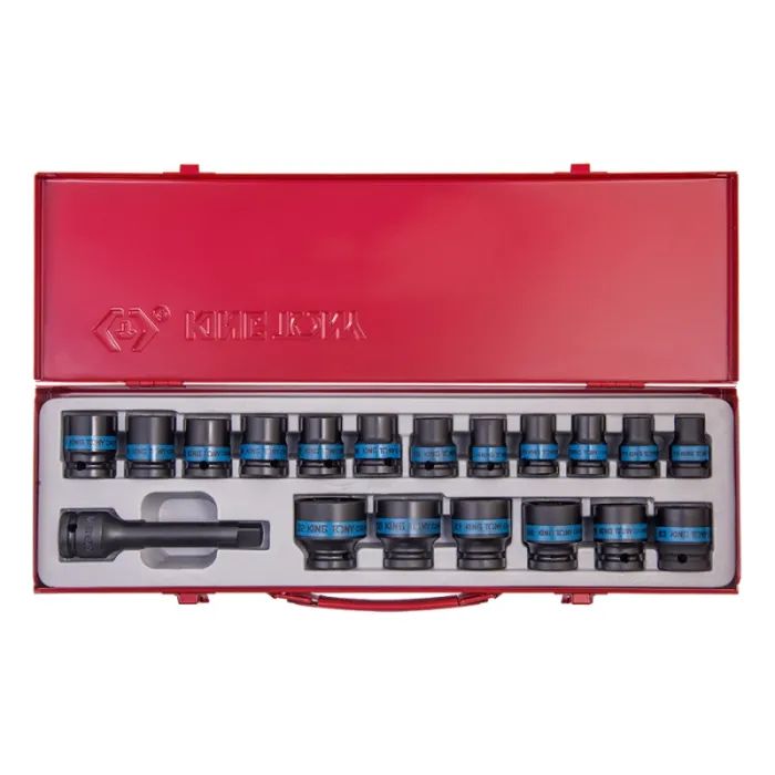 Набор торцевых головок KING TONY 1/2" ударных 19 шт. (4419MP)