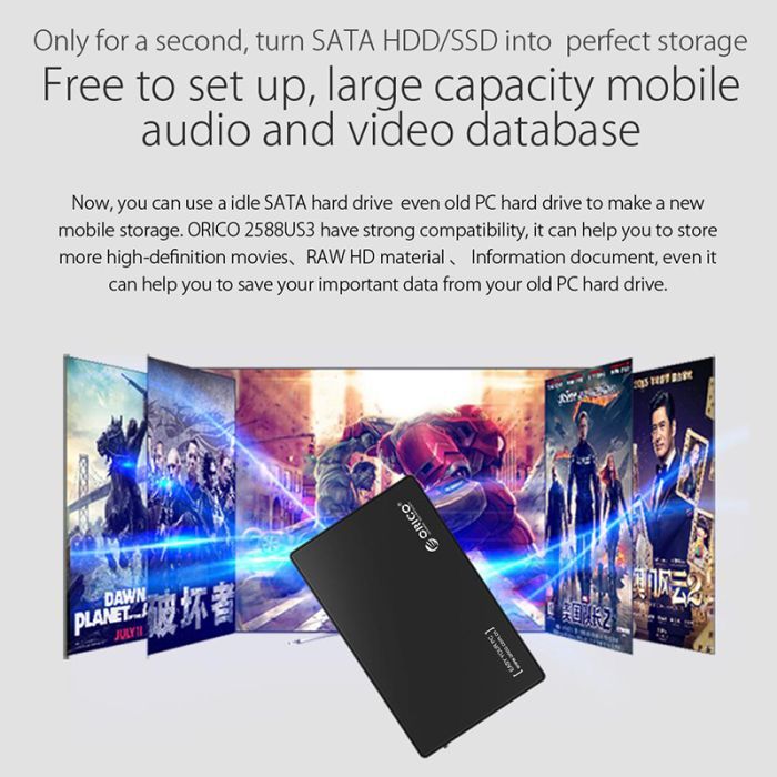 Карман внешний Orico HDD 2588US3-V1-BK-BP (HC380374) изображение 3