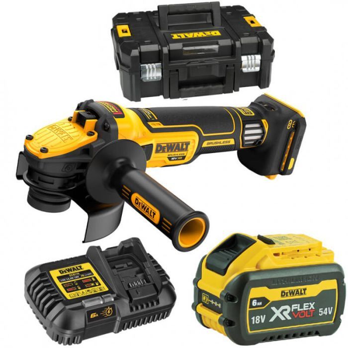 Шліфувальна машина DeWALT 18В XR Li-lon 6Ah, 125 мм, 3000-9000об/хв (DCG409VST1) зображення 2